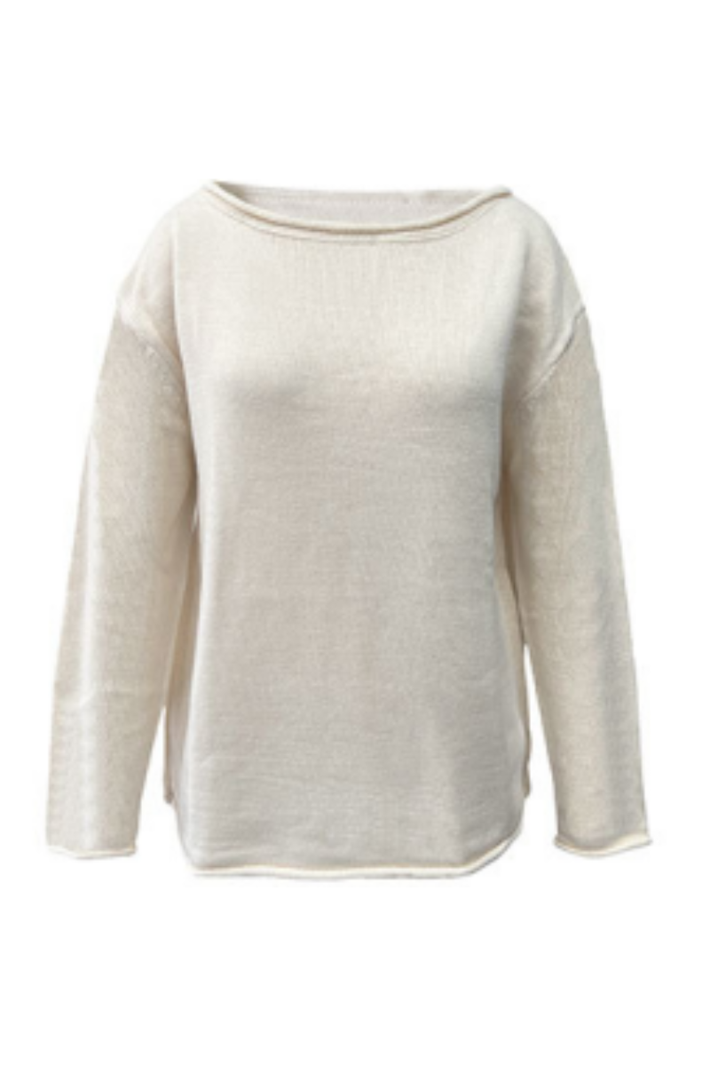 Women's Fall Crew Neck Striped Thin Lazy Knit Sweater