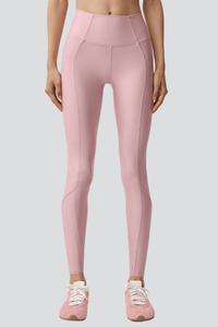 Women Split Design High-Rise Yoga Sports Leggings