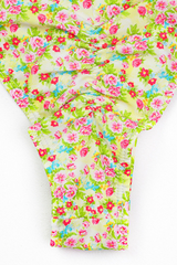 Women's Floral Print Removable Straps One Piece Swimsuit