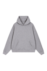 Unisex Fall Boxy Fit Waffle Texture Pullover Relaxed Hoodie