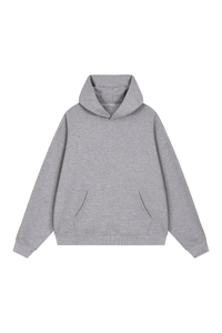 Unisex Fall Boxy Fit Waffle Texture Pullover Relaxed Hoodie