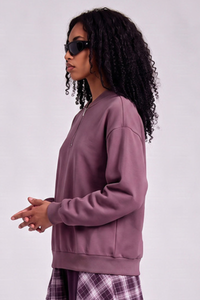 Women's Fall Vintage Washed Fleece Quarter Zip Sweatshirt