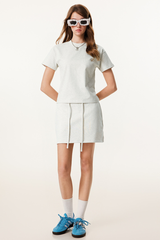 Women's Summer A-Line Set - Casual Campus Solid Short Sleeve