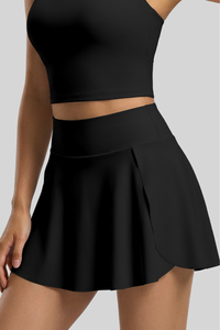 Women's High Waist Anti‑Chafing Pocket Sports Tennis Skort