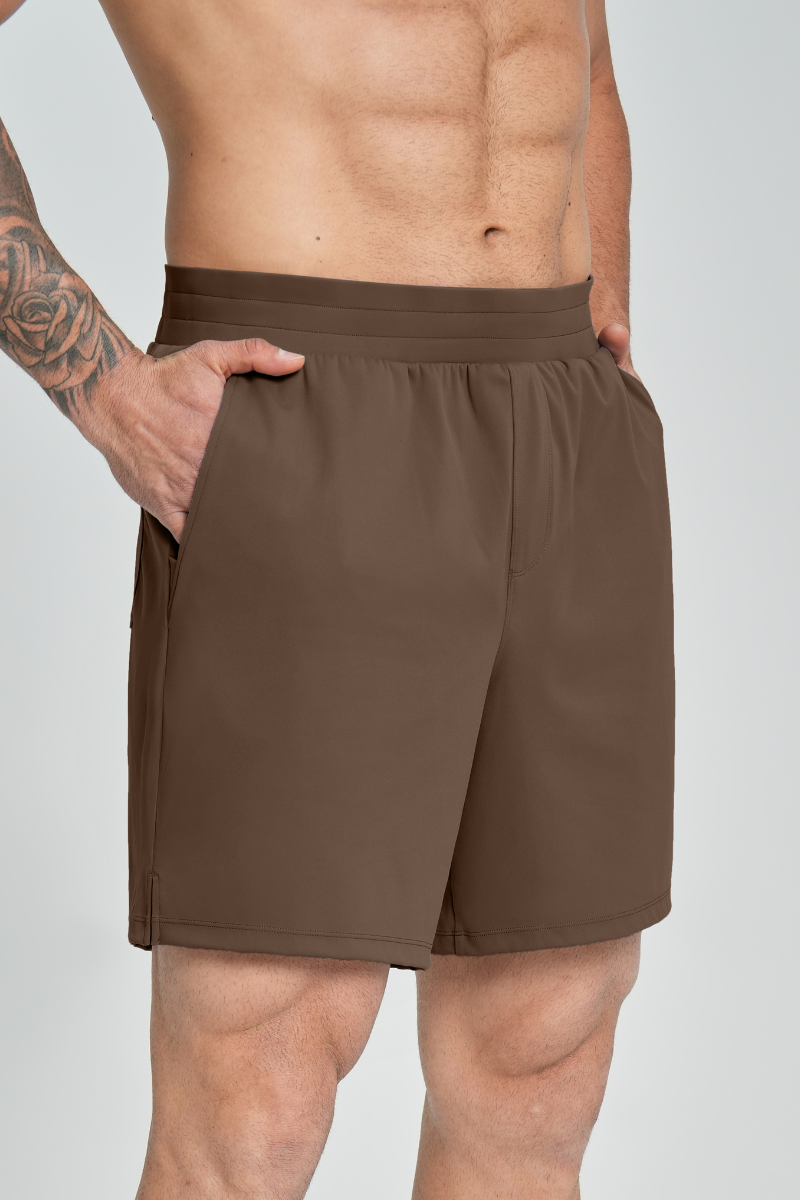 Men's Brushed Side Pocket Casual Sport Shorts