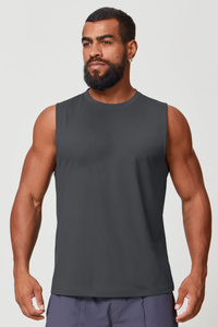 Men's Sleeveless Solid Color Breathable Running Athleisure Tank Top