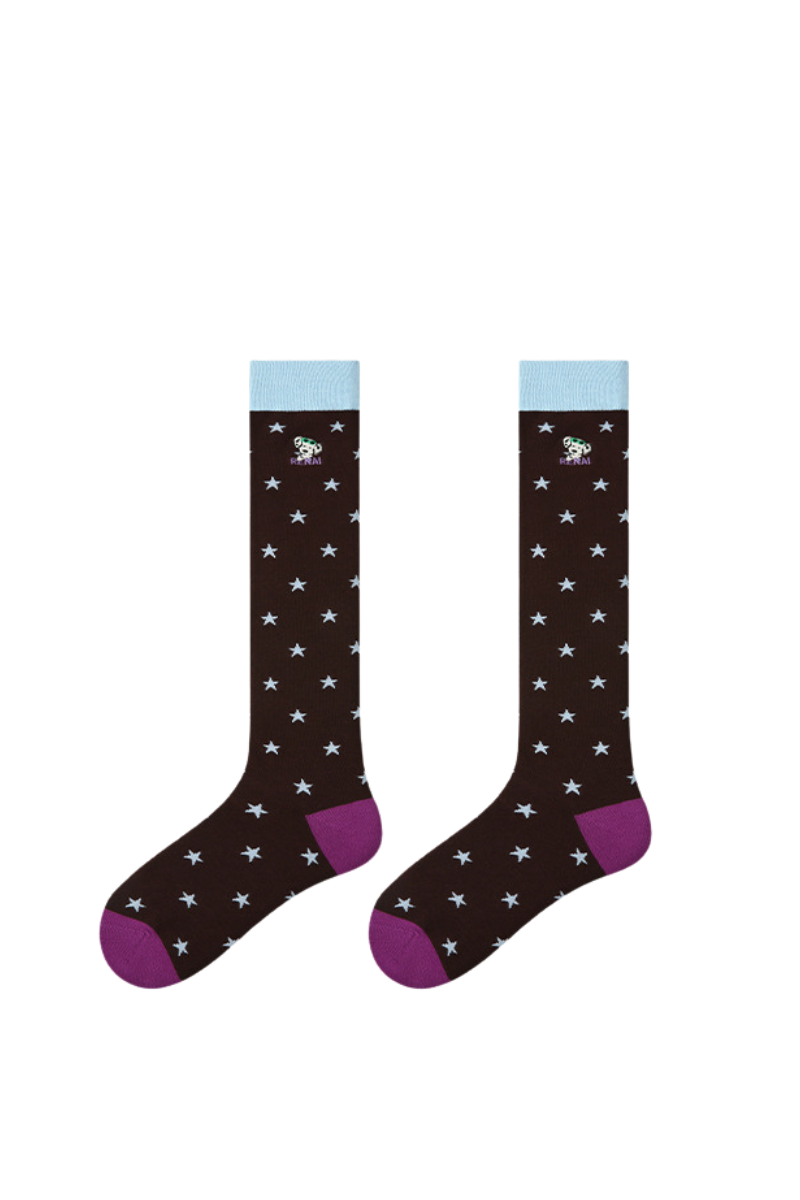 Women's Y2K Preppy Argyle Knee-High Warm Winter Socks