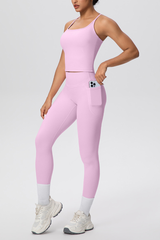 Women's Two Piece Set:High-elasticity Bra And Leggings