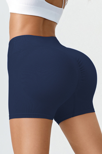 Women's High-Waisted Pleated Buttocks Lift Sculpting Short