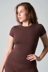 Women's Fitted Crew Neck Short Sleeve T-Shirt