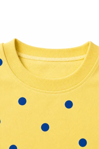 Plus Size Women's Fall Polka Dot Loose Fit Pullover