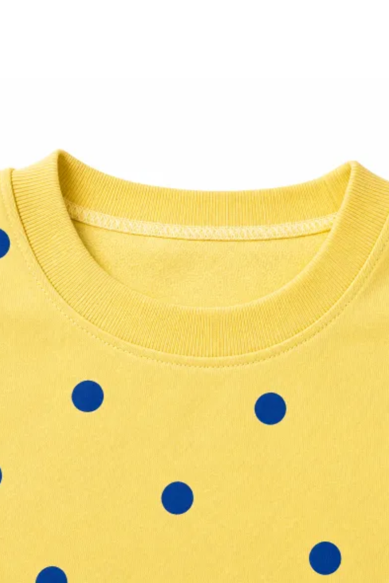 Plus Size Women's Fall Polka Dot Loose Fit Pullover