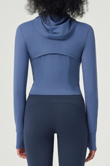 Women's Butter-Soft Hooded Cropped Yoga Jacket