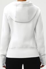 Women's hight strech full-zip hooded sports jacket.
