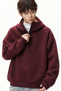 Men's Fall Half Zip Relaxed Hooded Sweatshirts
