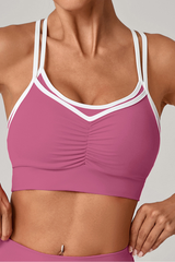 Color-contrast sports bra