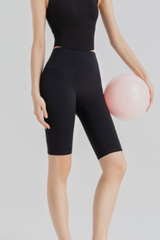 Women's High Waist V-Seam Butt Lifting 5 Inch Yoga Shorts