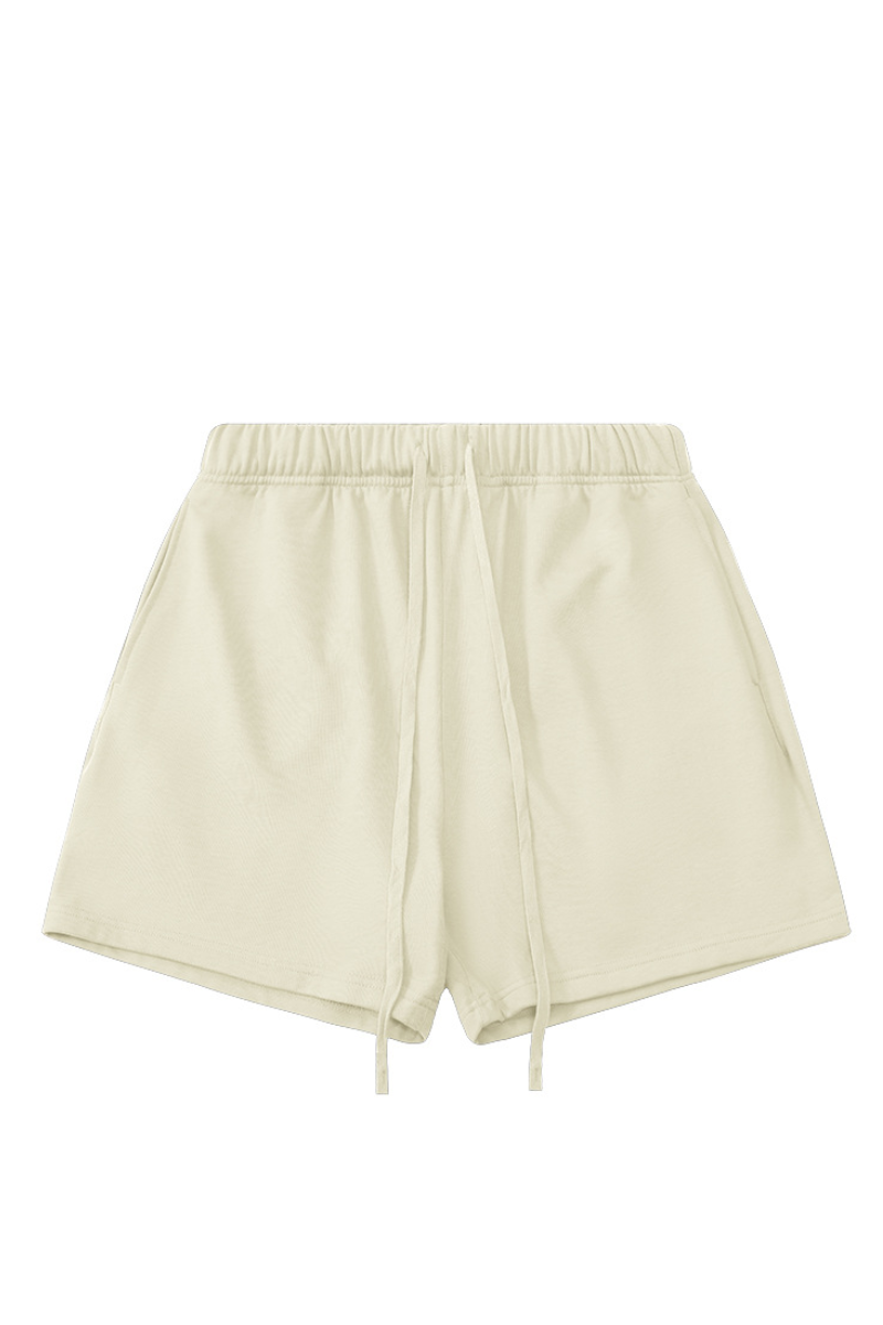 Men's 100% Cotton Solid Drawstring Loose Sports Shorts