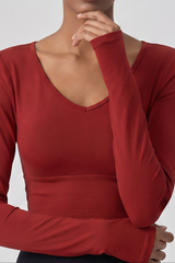 Women's Butterfly Cutout Back Padded Cropped Yoga Top