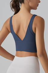 Women's Athletic V-back Wide Straps Bra