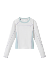 Women's Fall Slim-Fit Stripe Contrast  Long Sleeve T-Shirt