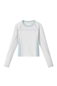 Women's Fall Slim-Fit Stripe Contrast  Long Sleeve T-Shirt