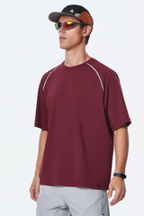 Men's Outdoor Striped Color-Block Relaxed Quick Dry T-Shirt