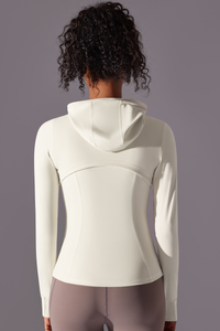 Women's Spring Slim-fit Hooded Quick-Dry Yoga Sports Jacket
