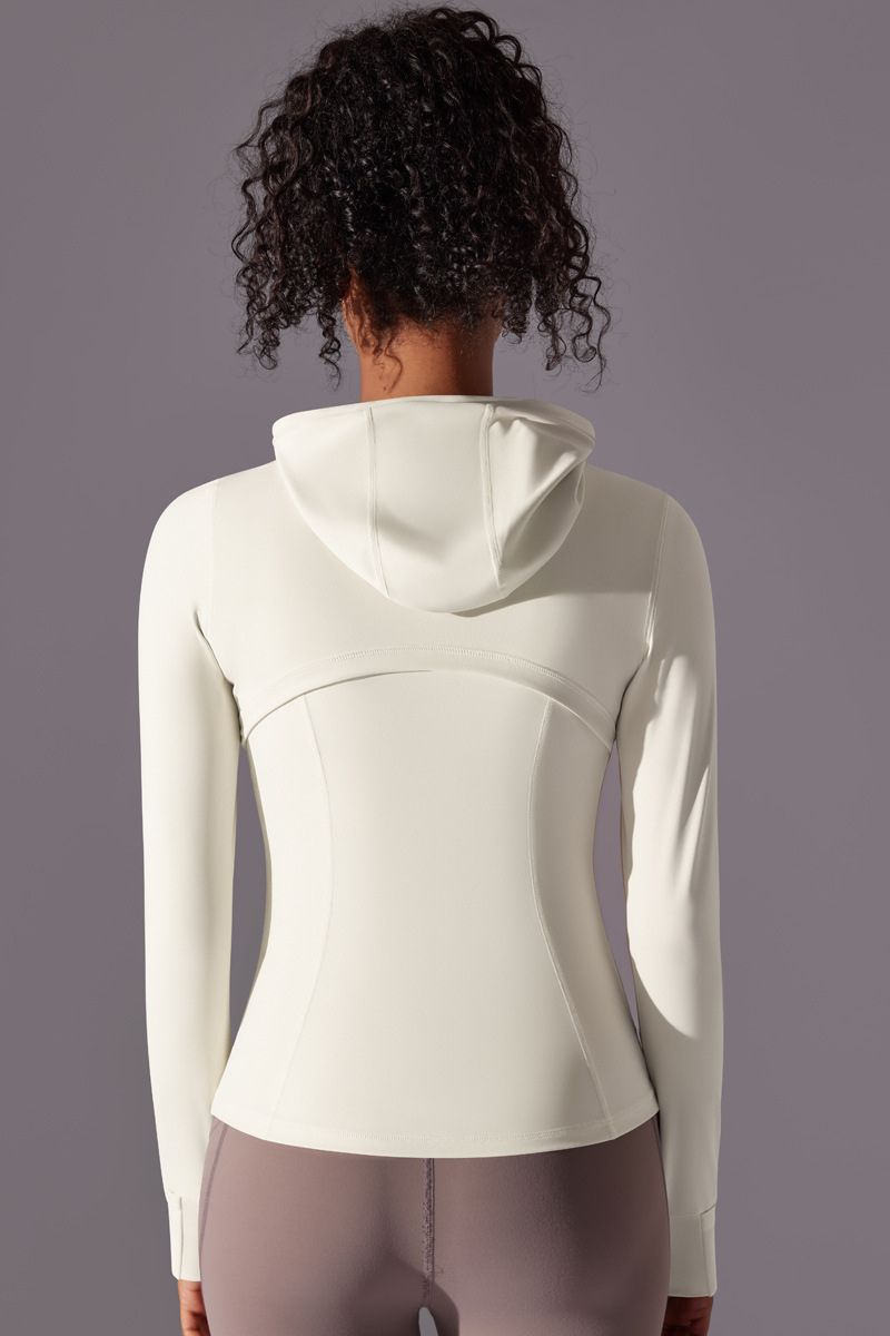 Women's Spring Slim-fit Hooded Quick-Dry Yoga Sports Jacket