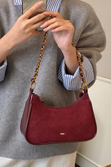 Women's Retro Thick Chain Strap Minimalist Shoulder Bag