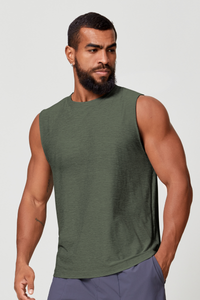 Men's Round-Neck Loose Fit Sports Tank Top