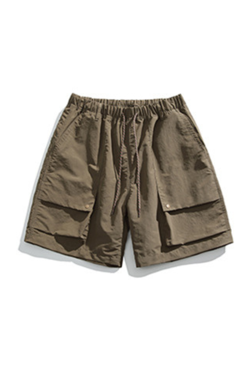 Men's Outdoor Loose Waterproof Drawstring Cargo Shorts