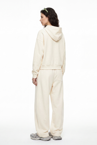 Women's Fall Set:Heavyweight Hoodie And Curved Sweatpants