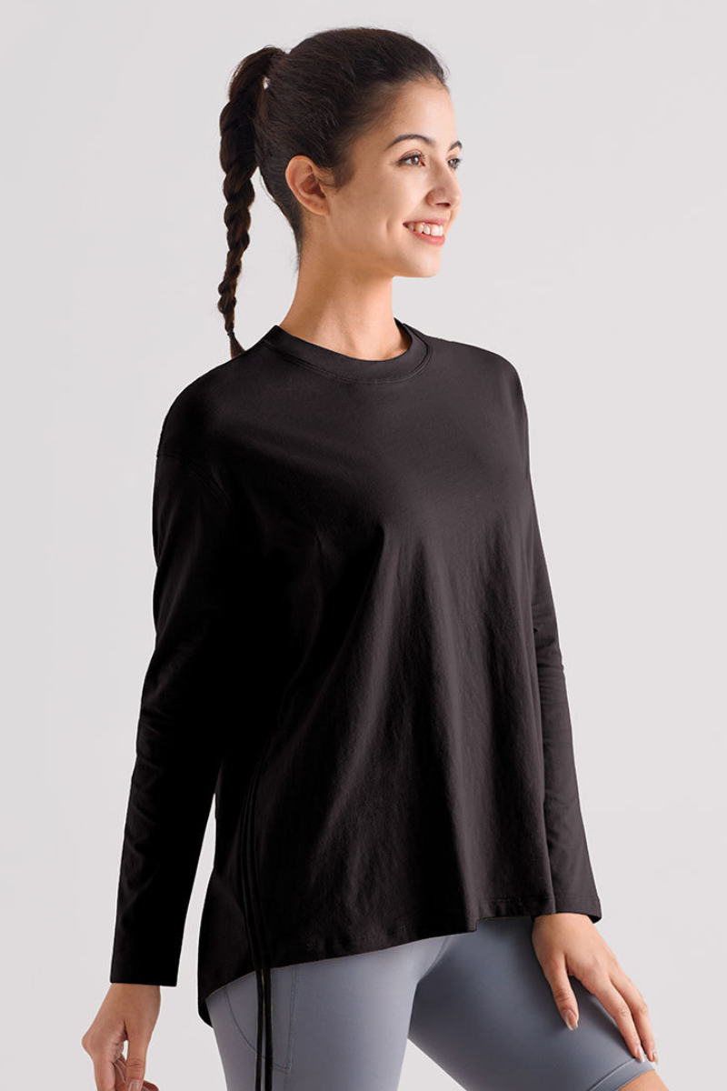 Women's Summer Loose-fit Drawstring  UV Protection Sport Top