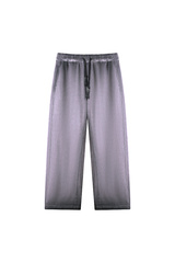 Unisex Fall 100% Cotton Washed Gradient Wide Leg Pants