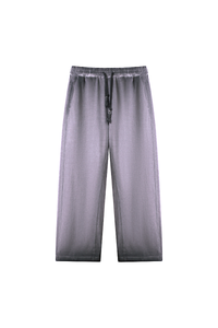 Unisex Fall 100% Cotton Washed Gradient Wide Leg Pants