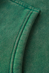 Heavyweight washed velvet hooded sweatshirt