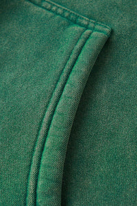 Heavyweight washed velvet hooded sweatshirt