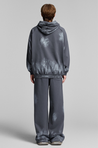Men's Vintage Fall Set: Washed Hoodie & Wide-Leg Sweatpants