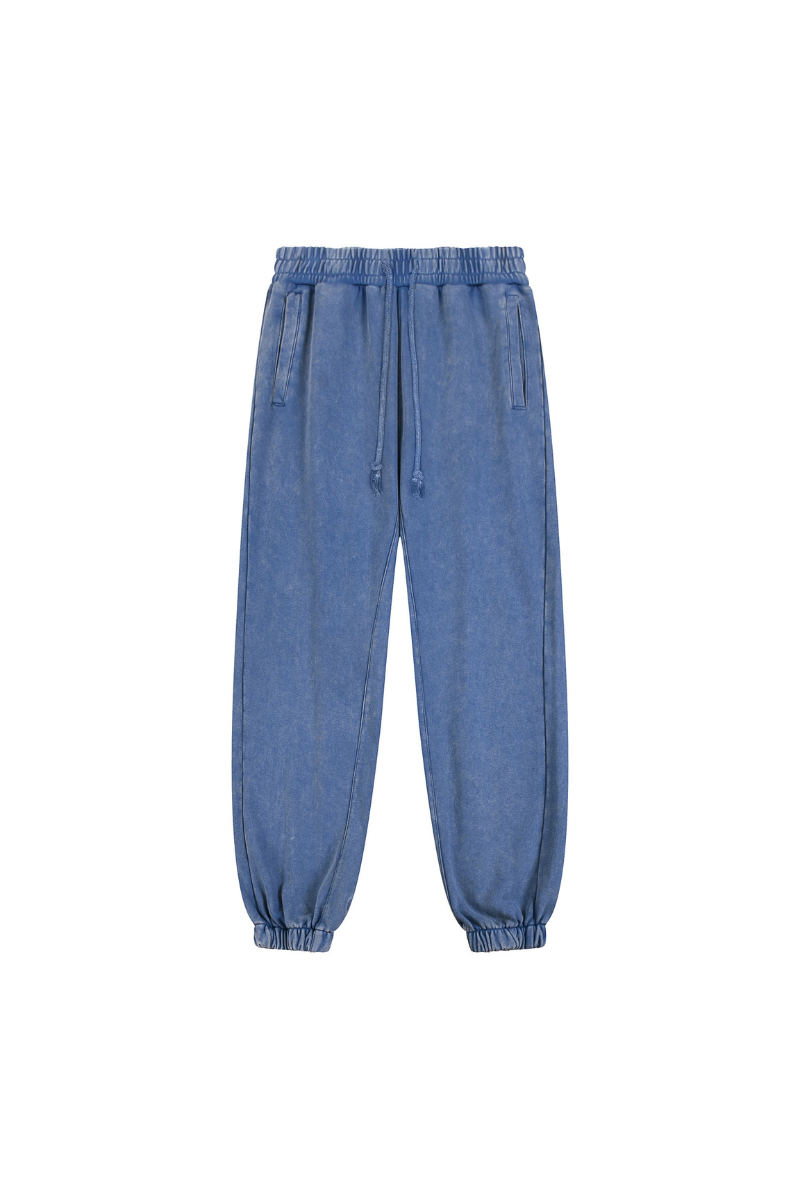 Unisex Fall 100% Cotton Vintage Washed Jogger