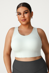 Plus Size Women's  Crisscross Back Sports Bra With Back Clos