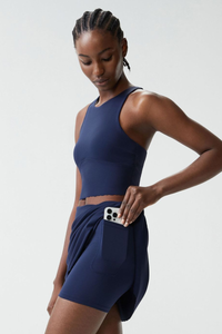 Women's Floral Center Tank & Tennis Skort Two-Piece Set