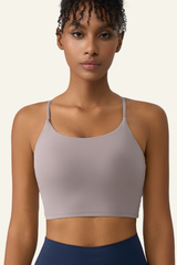 Women's U-neck Padded  Spaghetti-Strap Tank Top