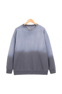Unisex Fall Washed Vintage Gradient Crew Neck Sweatshirt