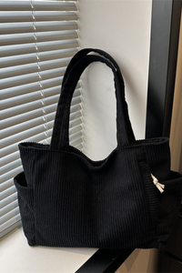 Women's Streetwear Corduroy Large-Capacity Tote Bag