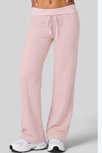 Women's Color‑Block Wide Waist Drawstring Wide Leg Pants