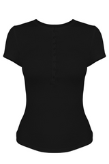 Women's Short-Sleeve Henley Tee