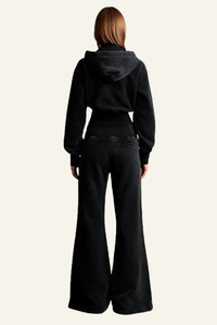 Women's Jacket and Flarepants Two-Piece Set.