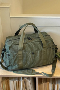 Fashionable Plaid Portable Carry-On Travel Duffel Bag