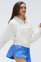 Women's Quick Dry Water Resistant Hooded Drawstring Jacket